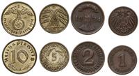 zestaw 4 monet, w skład zestawu wchodzą: 1 fenig