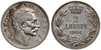 2 dinary 1904, srebro próby 835, moneta czyszczo