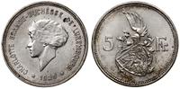5 franków 1929, Bruksela, srebro próby "625" 8.0