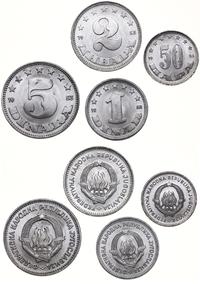 lot 4 monet 1953, Belgrad, 50 para, 1, 2, 5 dina