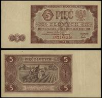 5 złotych 1.07.1948, seria AN, numeracja 7488240