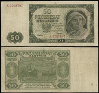 50 złotych 1.07.1948, seria A, numeracja 5705787