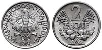 2 złote 1960, Warszawa, aluminium, mikroryski, a