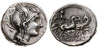 denar 111-110 pne, Rzym, Aw: Głowa Romy w prawo;