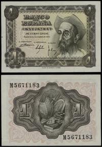 1 peseta 19.11.1951, seria M, numeracja 5671183,