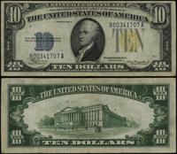 10 dolarów 1934, seria B 00341707 A, żółta piecz
