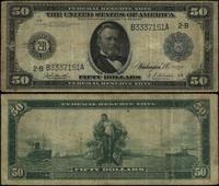 50 dolarów 1914, seria B 3337151 A, niebieska pi