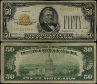 50 dolarów 1928, seria A 00262300, złota pieczęć