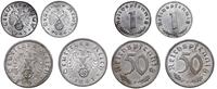 zestaw 7 monet, 2 x 1 fenig (1943 F, 1944 F), 5 