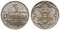 5 fenigów 1928, Berlin, rzadszy rocznik, AKS 22,
