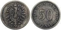 50 fenigów 1877/D, Monachium, rzadkie, wycena w 
