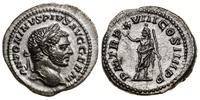 denar 215, Rzym, Aw: Popiersie cesarza w wieńcu 