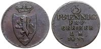Niemcy, 3 fenigi, 1833 L