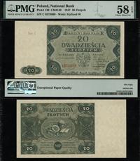 20 złotych 15.07.1947, seria C, numeracja 657380