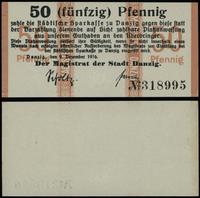 50 fenigów 9.12.1916, numeracja 318995, z suchym