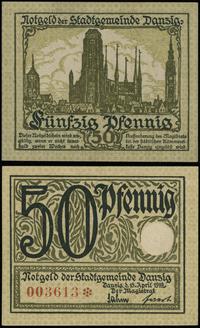 50 fenigów 15.04.1919, numeracja 003613 ❉, druk 