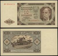 10 złotych 1.07.1948, seria AY, numeracja 221217