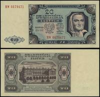 20 złotych 1.07.1948, seria HW, numeracja 667947