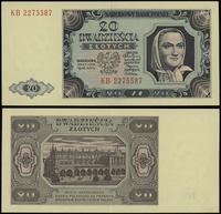 20 złotych 1.07.1948, seria KB, numeracja 227558
