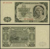 50 złotych 1.07.1948, seria EF, numeracja 650590