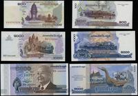 zestaw 3 banknotów, w zestawie: 100 riels 2001, 