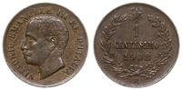 1 centesimo 1908 R, Rzym, bardzo ładne, KM 35, P