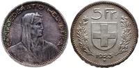 5 franków 1923 B, Berno, srebro, 24.99 g, rzadsz