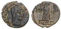follis 347–348, Aleksandria, Aw: Głowa cesarza w