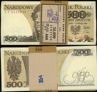 paczka banknotów 100 x 500 złotych 1.06.1982, se