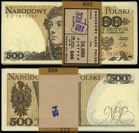 paczka banknotów 100 x 500 złotych 1.06.1982, se