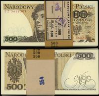 Polska, paczka banknotów 100 x 500 złotych, 1.06.1982