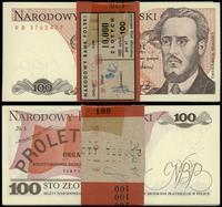 paczka banknotów 100 x 100 złotych 1.12.1988, se