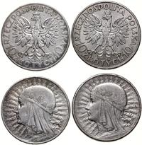 zestaw 2 x 10 złotych 1932, w skład zestawu wchd