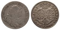 1/6 talara 1763 EDC, Lipsk, rzadszy typ monety, 