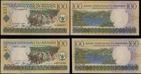 Rwanda, zestaw: 2 x 100 franków, 1.05.2003 i 1.09.2003