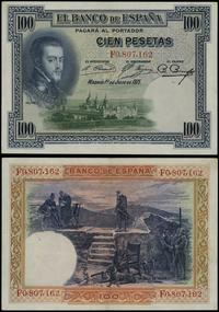 100 peset 1.07.1925, seria F, numeracja 0807162,