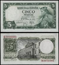Hiszpania, 5 peset, 22.07.1954