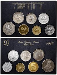 zestaw rocznikowy monet obiegowych  1987, Warsza