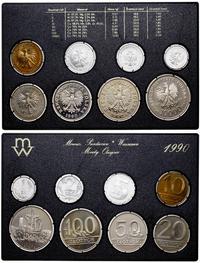zestaw rocznikowy monet obiegowych  1990, Warsza