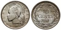 10 centów 1961, srebro próby "900" 2.06 g, piękn