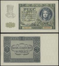 5 złotych 1.08.1941, seria AE, numeracja 4672385