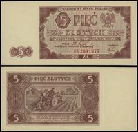 5 złotych 1.07.1948, seria BA, numeracja 2641577