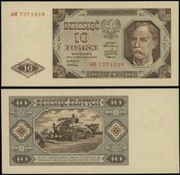 10 złotych 1.07.1948, seria AM, numeracja 727131