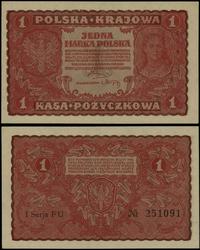 1 marka polska 23.08.1919, seria I-FU, numeracja