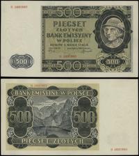 500 złotych 1.03.1940, seria B, numeracja 068086