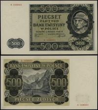 500 złotych 1.03.1940, seria A, numeracja 145645