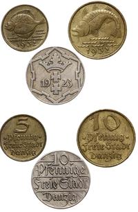 Polska, zestaw: 2 x 10 fenigów (1923 i 1932), 1 x 5 fenigów 1932