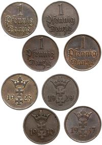 Polska, zestaw: 4 x 1 fenig, roczniki: 1923, 1929, 1930, 1937