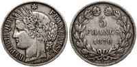 5 franków 1870 A, Paryż, srebro próby "900" 24.6