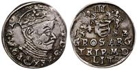 trojak 1583, Wilno, większe popiersie króla, na 